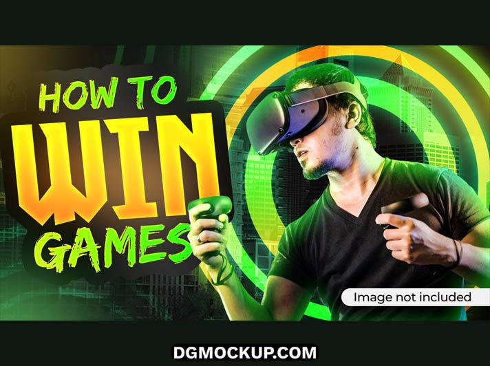 VR Gaming YouTube Thumbnail Template for Gamers